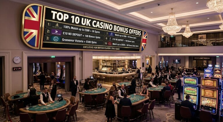 Top 10 UK Casino Bonus Offers For British Players